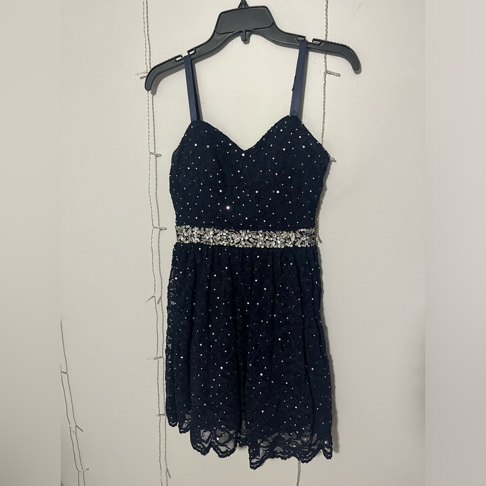 Navy blue homecoming dress size 3